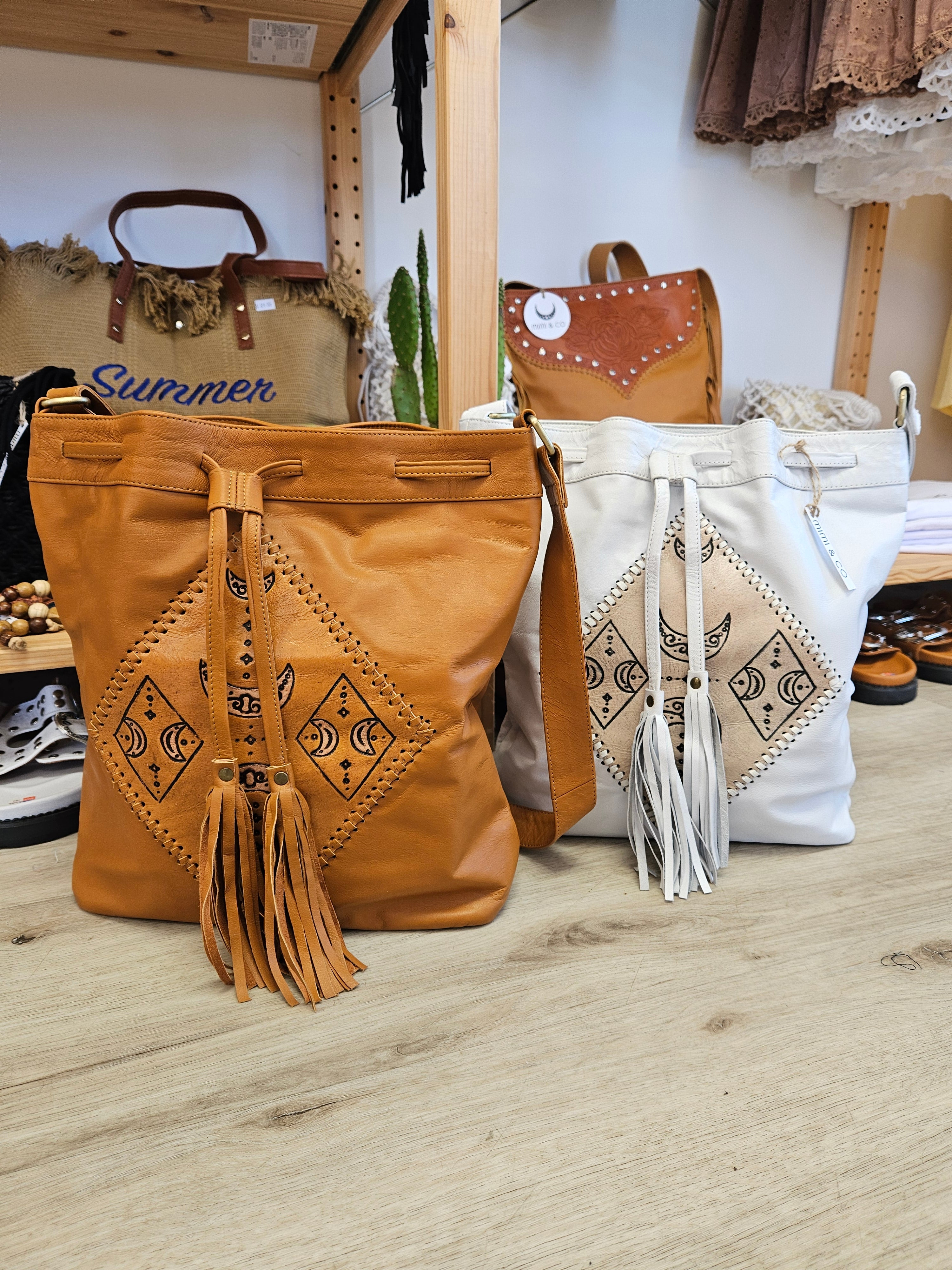 Moon & Stars Drawstring Tote